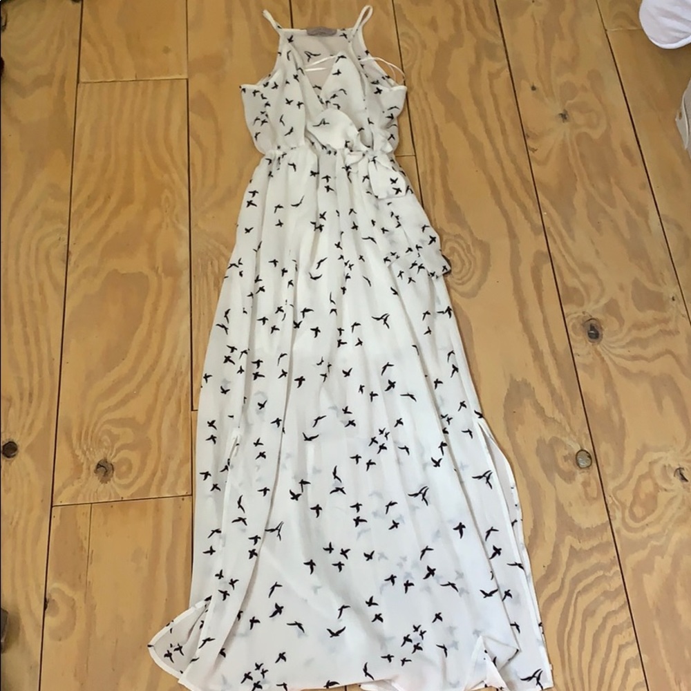 White maxi dress.